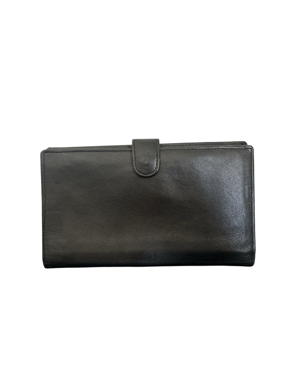 Vintage Black Valencia Cowhide Leather Travel Wallet Organizer EUC Unisex - Picture 3 of 4
